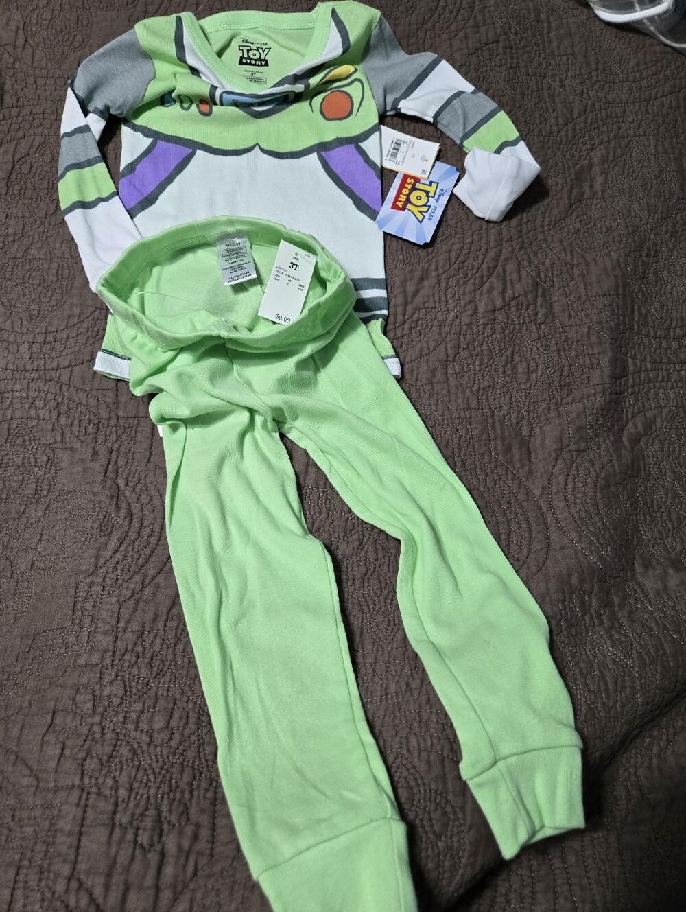 Disney Toy Story Buzz Lightyear Costume PJ Set, toddler 2T or 3T choose size - Picture 8 of 10